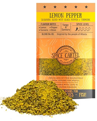 Spice Cartel's Lemon Pepper Seasoning Blend.100g Resealable Pack Seasons 3kg+ Of Protein. Premium UK Hand Blended.
