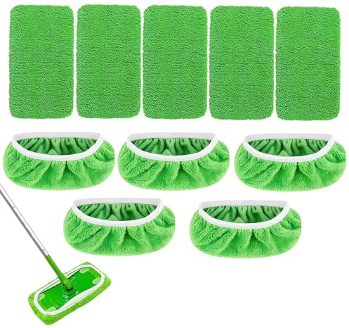Swiffer Lot de 10 serpillères universelles sèches pour sols humides et durables Idéal pour le nettoyage des sols durs et des planchers en bois