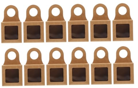 NAMOARLY 12stücke Weinflaschen Geschenkkarton Mit Fenster Aus Papiermaterial Für Haushalt Und Partydekoration Geeignet Für Weinflaschen Und Süßigkeiten