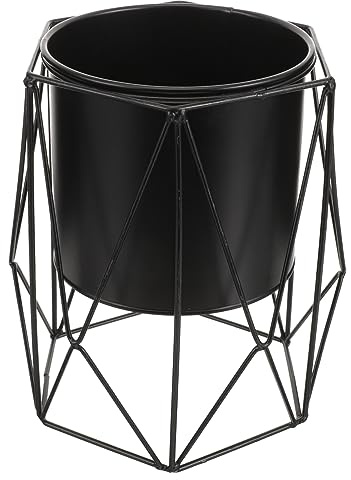 Milisten Maceta de Hierro con Soporte para Plantas de Interior y Oficina de Mesa Resistente y Decorativo para Cactus y Suculentas