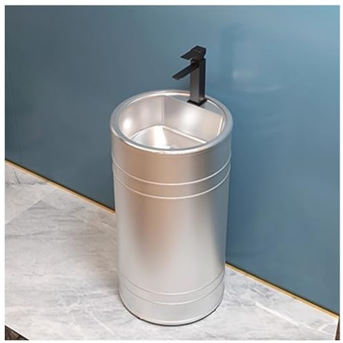 ZTGL Badmöbel Set mit Waschbecken Badezimmermöbel Gäste WC Waschbecken Waschplatz Waschbeckenunterschrank Waschtisch Runde Badschrank Standschrank Waschtischunterschrank D, Without Storage