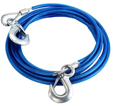 Fune di trazione for autogru in acciaio inossidabile, attrezzatura di sollevamento, fune di traino in filo di acciaio rivestito in plastica Con alta visibilità(A01-1,10M)