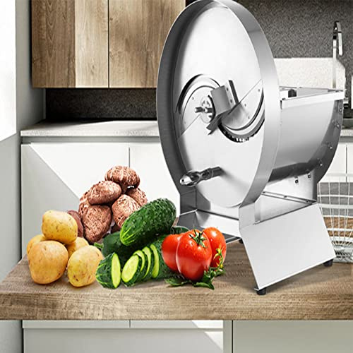 Affettatrice per Carne per Uso Domestico o Commerciale, affettatrice per Verdure Commerciale con Lama in Acciaio Inossidabile a Spessore Regolabile, affettatrice per Frutta e Verdura multif