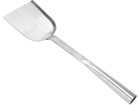HONMEET Pala Multiusos para Cenizas y Carbón de Acero Cromado Ligera y Ergonómica para Barbacoa y Chimenea Herramienta Resistente para Exteriores y Cocina