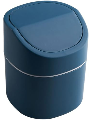 TOYANDONA Mini Cestino Scrivania con Coperchio Ribalta Design Nordico Piccolo e Decorativo Facile da Pulire Ufficio Cucina e Casa