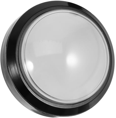VICASKY Botón de Juego Divertido Superficie Convexa, Botón Pulsador para Concursos y Noches de Juegos, Accesorio Resistente de Metal y ABS