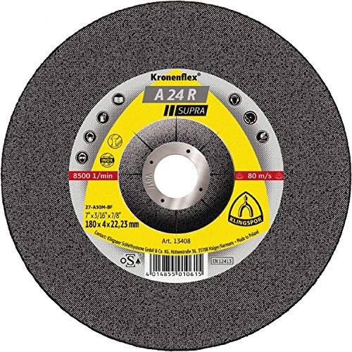 KLINGSPOR KLI-13423-1 13423 A 24 R Disque à tronçonner 180 x 10 x 22,23 mm