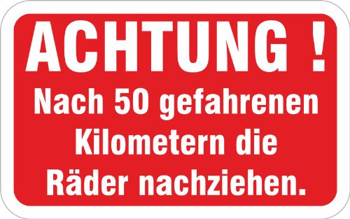 Aufkleber Reifen Winterreifen Radmuttern Räder nachziehen 50 km | 500 Stück