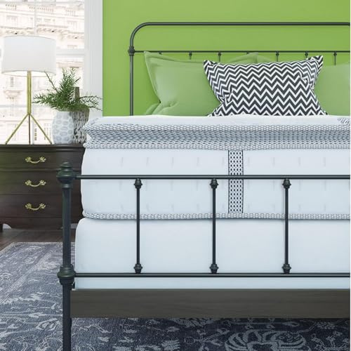 Classic Brands Mercer Cool Gel Memory Foam and Innerspring Hybrid 12-Inch Pillow Top Mattress, Mattress in a Box, Full
