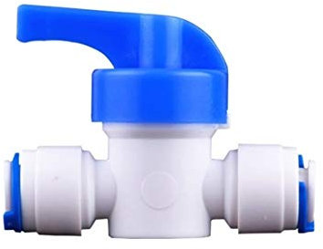 NO LOGO 1pc 1/4 3/8 Shut Inline-Schlauch Wasserhahn Kugelhahn Schnell Montage Anschluss Aquarium RO Wasserfilter Umkehrosmose-Anlage (Größe : 3/8)