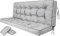 PillowPrim Ash Seat Cushion for Hollywood Swing, Comfortable Garden Bench Cushion, 180 x 115 cm, 8 cm Thick, Rectangular, Outdoor, Washable, Recyclable, Solid Ash Grey
