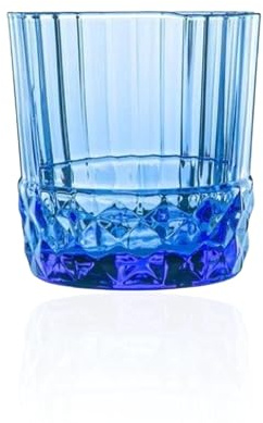 Bormioli Rocco America Set 6 Bicchieri Blu Dof, Vetro, 38cl