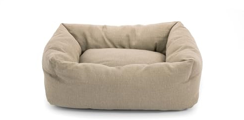 Record - Cuccia per Cani e Gatti Mono in Cotone, Colore: Beige, 70 x 50 x 17h cm. Lettino imbottito per animali a rapida asciugatura, morbido e accogliente. Cuscino rettangolare per cani e gatti.