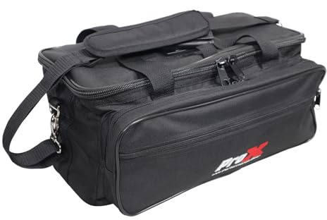 ProX MANO Utility Carry Hand Bag Organizer with Dividers For Cables, LED Lighting, Tools, Mics, and Accessories - PVC Lined Interior Framing - Soft Padding - Fiberboard Bottom - XB-P12