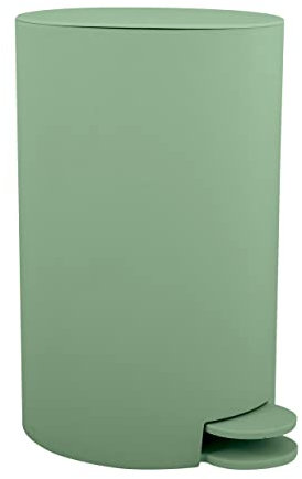 MSV Osaki Cosmetic Bin Pedal Bin 3 Litres with Removable Inner Bucket - Basil Green