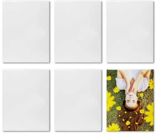 Sumex Azulejos de cerámica para sublimación para manualidades, 6 piezas de azulejos de cerámica blanca brillante para prensa de calor (15 x 20 cm)