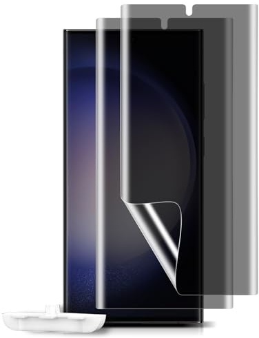 HeeYeal [2 stycken integritetsskyddsfilm för Samsung Galaxy S23 Ultra 5G | TPU integritetsskärmskydd med installationsverktyg reptålig insynsskydd för Samsung Galaxy S23 Ultra 5G