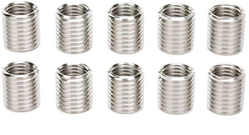 10 Stück Gewindeeinsatz, Innengewinde M16 X 2 Außengewinde M20 X 2,5 22mm Edelstahl Gewinde Reparaturhülsen Reduziermuttern Gewinde Reduzieradapter