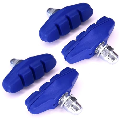 cyclingcolors 4X Zapatas de Freno Bicicleta de Carretera Pastillas 50mm Compatible con Shimano Sram, Azul