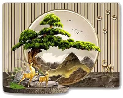 GRRICEPL Dekorative Wandpaneele, Zähler Verstecken Elektrischer Zählerkasten Dekorative Malerei, Elektrische Schalttafelabdeckung Dekorativ, Sicherungskasten Abdeckung Schrank(C,70x50cm)