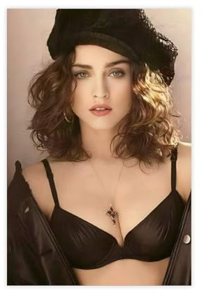 Exklusives Poster mit künstlerischer Sängerin, Madonna-Porträt, 88, Leinwandposter, Wandkunst, Dekordruck, Gemälde für Wohnzimmer, Schlafzimmer, Dekoration, 60 x 90 cm