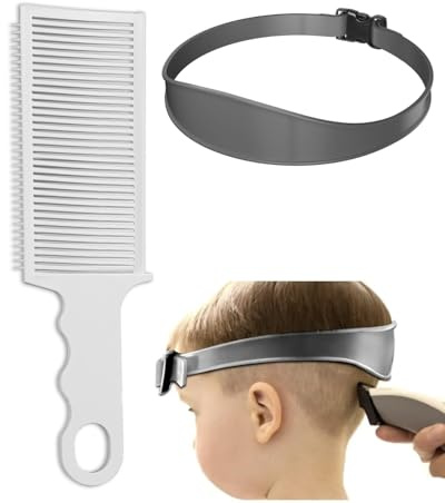 KGDUYC 2 Piezas Herramientas de Peluquería para Cortar el Pelo. Incluye cinta y peine ajustable para hombre, ideal para desvanecer el pelo