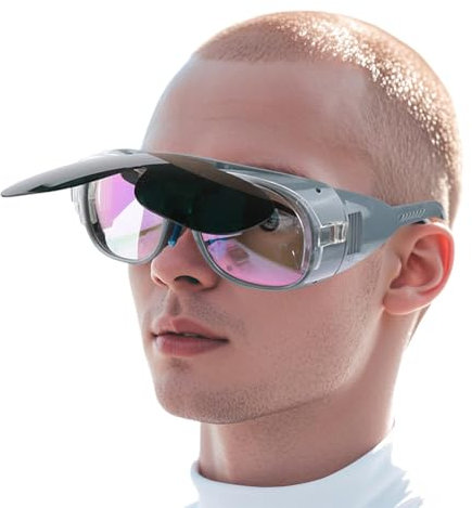 yakermur Schutzbrille zum Schweißen, Schweißen, Schutzbrille, Augenschutz, Lichtbogenlinse, Labor-Schutzlinse, Blendschutz für Elektroschweißer