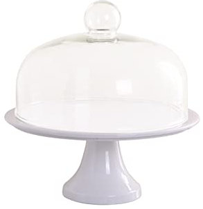 GZSLKSCD Alzata per Dolci con Coperchio, Espositore per dolciumi, Espositore per Dolci, Espositore per tè pomeridiano, Espositore per Dolci/Bianco/L (Bianco s)