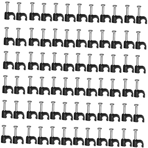 DIYEAH Graffette Per Clip Per Da Esterno Assortimento Di Chiodi in Metallico Clip Per Ethernet Tv Coassiali Per Altoparlanti Resistenti Agli Urti Facile Installazione