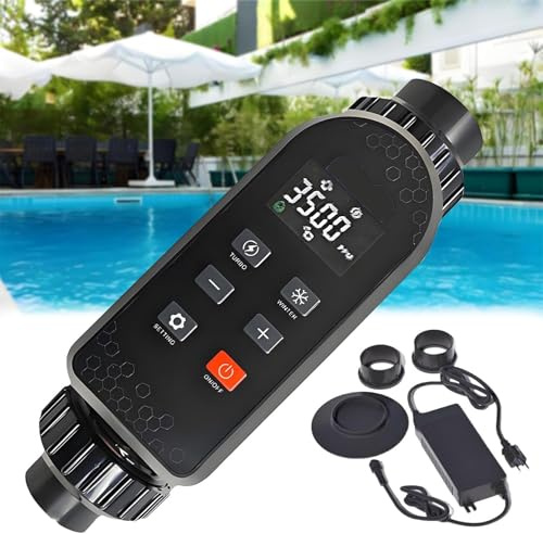 Générateur de Chlore au sel, Cellule de sel for Piscine, chlorinateur autonettoyant avec Application Intelligente et contrôle Wi-FI, système de Traitement au sel for Piscine enterrée(15g/h)