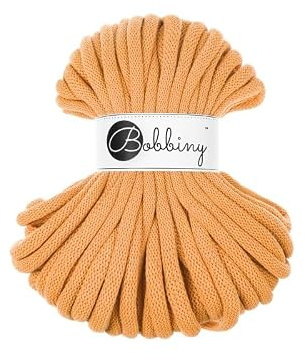 Flechtkordel Jumbo - 9mm - Baumwollkordel Baumwollgarn Garn Kordel Makramee Schnur Kordelband Natur Baumwolle DIY-Basteln 30m - Orange