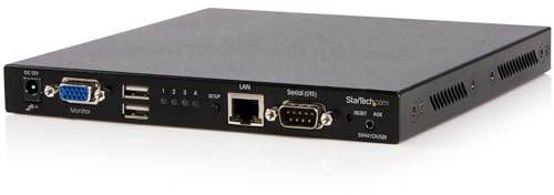 StarTech.com Switch KVM USB sur IP - 1 Écran VGA pour 4 Ordinateurs - Commutateur KVM via Cat5 (SV441DUSBI)