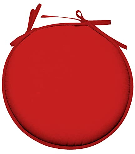 LOVELY CASA CU4689002GAL Gal-R Nelson 100PE Rotondo, 40 CM, 100% Cotone, Cotone, Rosso, 40 x 40 cm