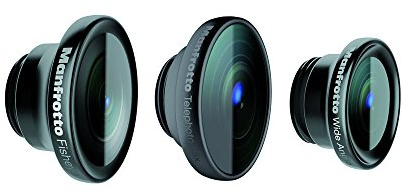 Manfrotto MOKLYP5S Lenses with Fisheye, Portrait 1.5X, Wide-Angle, Set of 3