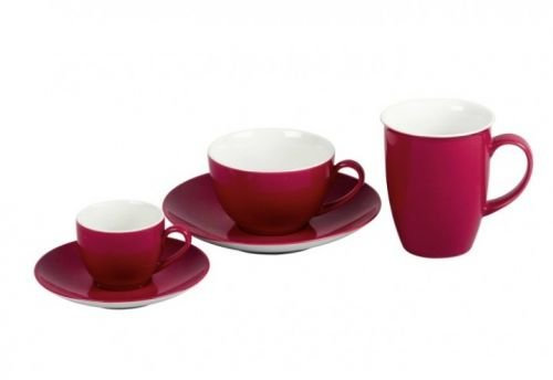 Flirt By R&B Geschirr-Serie Doppio rot Material Jumbotassen-Set 12 tlg. Doppio rot