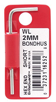 Bondhus HL2.0SB BRITEGUARD Hexagon Key, 2MM, 16252, PROTANIUM Precision HIGH Torque Steel