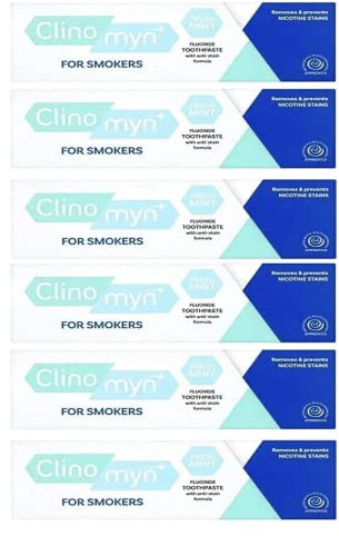 Clinomyn Anti-Stain Flouride Toothpaste for Smokers - Pack of 6