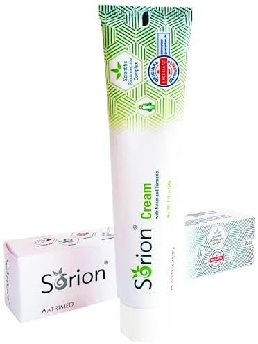 Sorion Creme - Ekzeme Psoriasis - für trockene, schuppige, juckende Haut Linderung und Unterstützung mit Kokosöl, Neem, Kurkuma