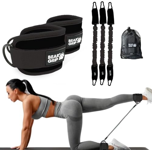 BEAR GRIP Hip Band Circle – Bande d'activation des fessiers très résistante avec coton élastique pour un confort supérieur et une meilleure résistance des fessiers, parfaite pour les squats et les
