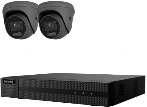 HILOOK POE CCTV SYSTEM 5MP COLORVU IP 2X CAMERAS 30M WHITE LIGHT OUTDOOR NVR KIT (1TB Surveillance HDD)
