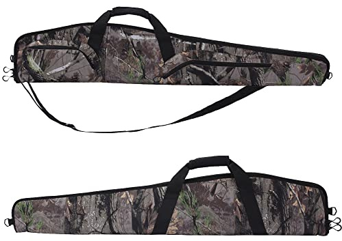 Waxaya Scoped Rifle Case Soft Shotgun Carrying Bag with Accessory Zipper Pockets (Camouflage, 40inch)