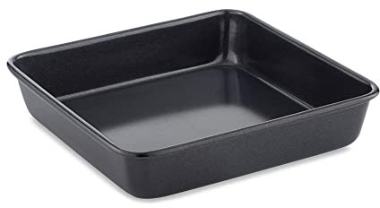 Tower T943012HG13 24cm Square Bake Pan Made from Aluminised Steel with Non-Stick Coating, Black