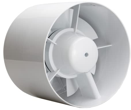 STERR IDM150S Schlanker Rohrventilator 150 mm - Rohrlüfter - Hohe Qualität - Leise - Für Bad WC - Küche - Gewächshaus - Zelt - Garage