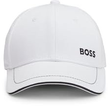 BOSS Herren Cap-1 Cap aus Baumwoll-Twill mit Logo-Stickerei Weiß Stck