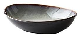 ​Kitchen Dinner Plates Sets Japanese-style Porcelain Plate Household Large Oval Can Be Used for Steamed Fish Plate Creative Microwave Long Dinner Plate Ceramic Flat Plates Set (Color : A)