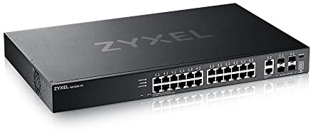 Zyxel 24 Port Network Ethernet Switch | L3 Access | 10G | XGS2220-30 | 24x Gigabit RJ-45 + 2x 10G + 4x 10G SFP+ Ports, Smart Fan Design, Layer 3 Management, NebulaFlex