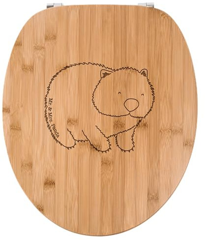 Mr. & Mrs. Panda WC Sitz Wombat - Geschenk, Klodeckel, Toilette, Tiere, Australien, Motivation, Tiermotive, WC-Sitz, Klobrille, lustige Sprüche, Gute