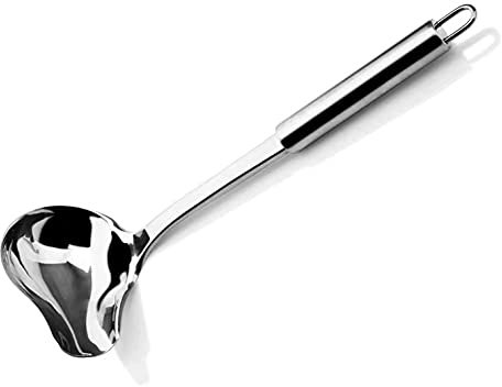 YZJSSL Louche 304, Acier Inoxydable, 30 cm, avec Bec, Long Manche courbé, ustensiles de Cuisine, louche en Acier Inoxydable Cuillères de Cuisine