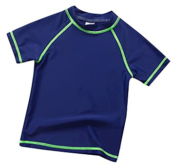 Rash Vest Kids 6-12 Years - Boys Swim Top Boys Rash Guard UV Protection UPF 50+ Short Sleeve