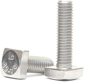 SEIDER Vierkantschrauben, Schrauben aus Edelstahl 304, M4, M5, M6, M8, M10, M12, A2-70, Vollgewinde, Vierkantschrauben(M8x25mm 10pcs)